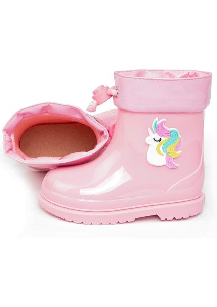Bimbi Unicornio Pembe Çocuk Kar Bot Çizme PVC Malzeme ile Kaymaz Taban W10253-010 modelleri