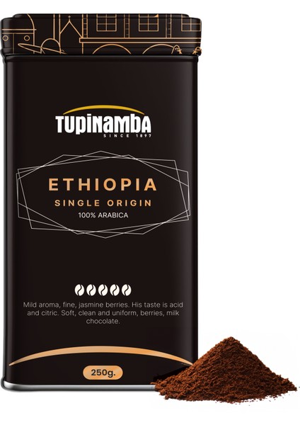 Ethiopia Sidamo Single Origin Öğütülmüş Filtre Kahve 250 gr