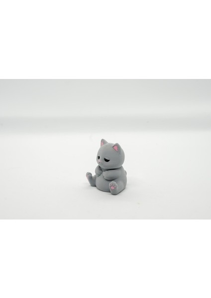 Oturan Kedi 3D Hareketsiz Model