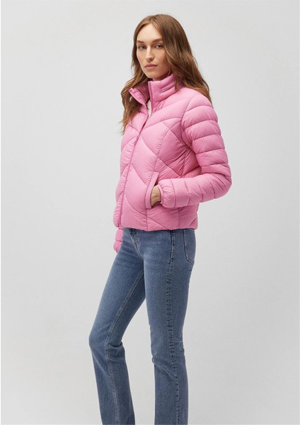 Mavı M110698-85523 Ayısıgı Leylak Kadın Slım Dık Yaka Sısme Mont fiyatları