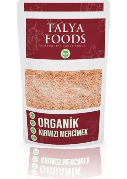 Glutensiz Organik Kırmızı Mercimek Tane 500 gr