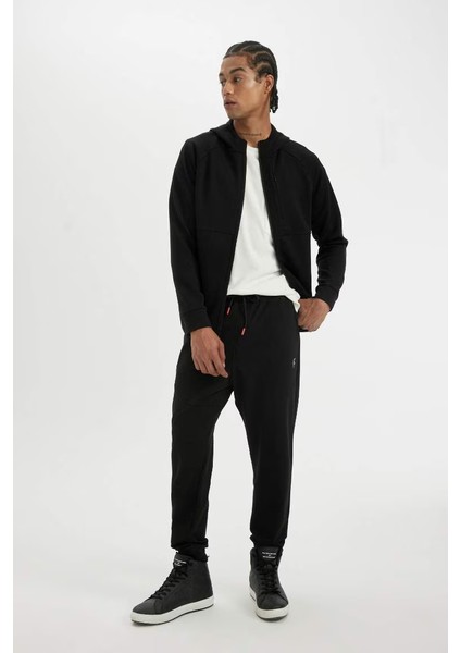 Slim Fit Fermuarlı Skuba Dalgıç Kumaş Hırka Black fiyatları