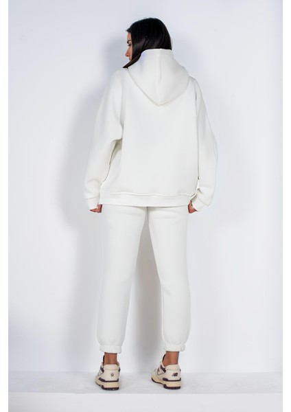 Kadın 3 Iplik Düz Baskısız Oversize Kesim Rahat Kalıp Kışlık Sıcak Tutan Yeni Sezon Eşofman Takımı modelleri