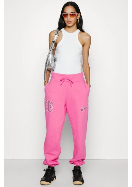Phoenix Fleece High Waisted Oversized Sweatpant Oversize Eşofman Altı Pembe