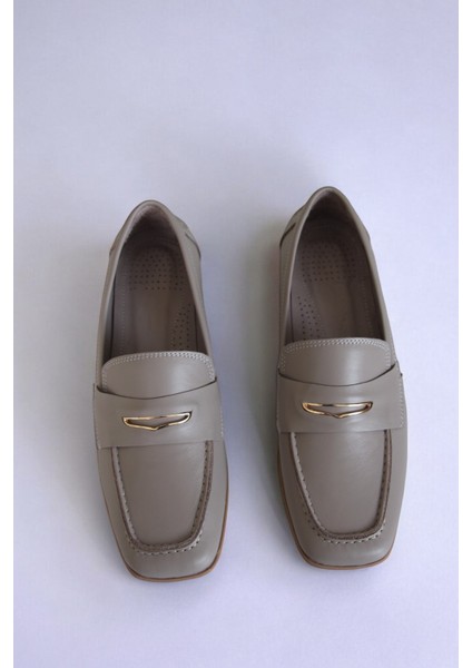 Kadın Vizon Hakiki Deri Loafer – Rahat ve Şık Günlük Maskülen Ayakkabı Babet K.354-034 fiyatları