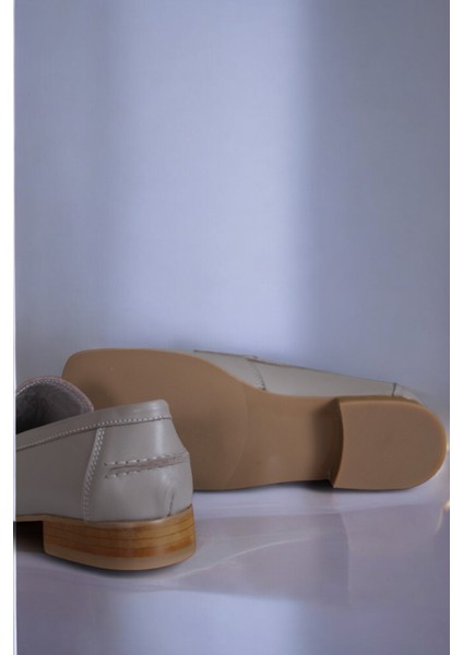 Kadın Vizon Hakiki Deri Loafer – Rahat ve Şık Günlük Maskülen Ayakkabı Babet K.354-034 modelleri