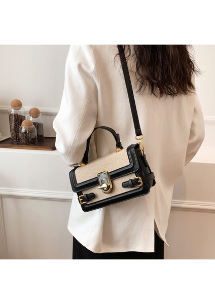 Kadın Yeni Çanta 2024 Hafif Lüks Moda Çanta, Yüksek Kaliteli Doku Omuz Çantası, Basit ve Çok Yönlü Çapraz Vücut Gece Çantası (Yurt Dışından)