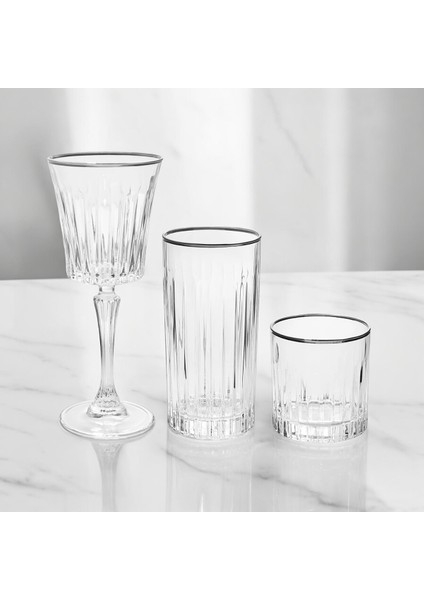 Timeless 6'lı Platin Rimli Su Bardağı Seti 310 ml fiyatları
