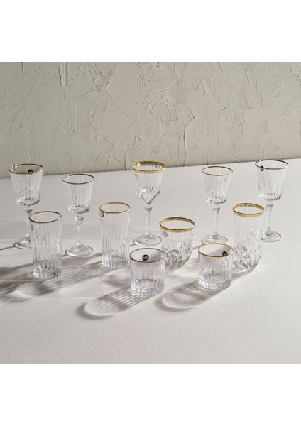 Timeless 6'lı Platin Rimli Su Bardağı Seti 310 ml fırsatları