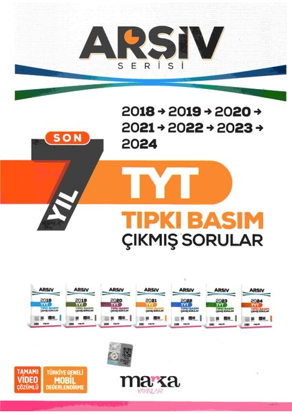 TYT Son 7 Yıl Arşiv Serisi Tıpkı Basım Fasikül Fasikül Çıkmış Sorular Çözümlü