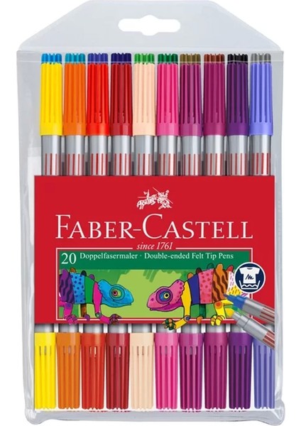 Çift Uçlu Keçeli Kalem 20 Renk (151119)