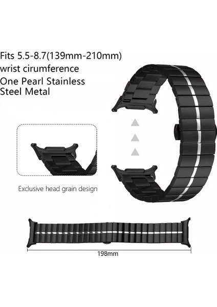 Samsung Galaxy Watch Ultra 47MM Şık Paslanmaz Çelik Saat Bandı (Yurt Dışından) modelleri