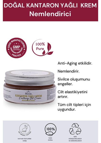 Kantaron Yağlı Yoğun Bakım Kremi 40 Ml. %100 Doğal