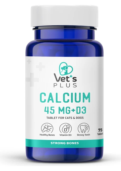 Calcium Tablet 75'li (Kedi ve Köpekler İçin Kalsiyum Desteği)