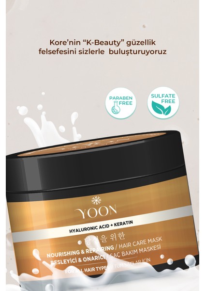2'li Saç Bakım Maskesi 360° Yoğun Onarıcı Hyaluronic Asit ve Keratinli Saç Maskesi 2 Adet x 250ML