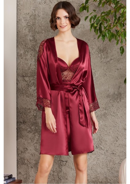 Pierre Cardin saten Gecelik Sabahlık Pijama Takım Şort Takım 6'lı Gelin Çeyiz Seti - 6000 fiyatları