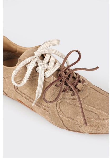 Bej Deri Kadın Spor Ayakkabı indirimleri