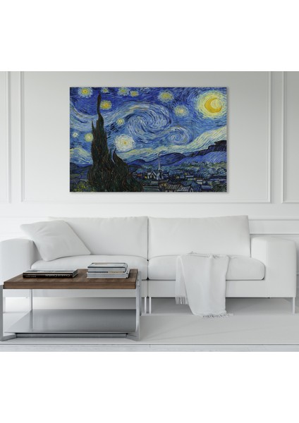 Allure Art Design Yıldızlı Gece Kanvas Tablo Van Gogh Yıldızlı Gece Tablo