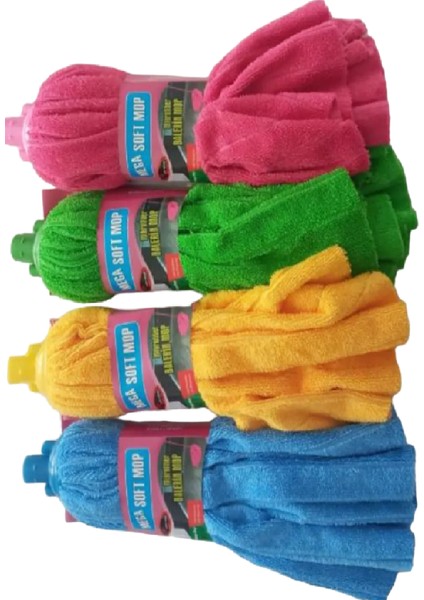 5 Adet Mega Mikrofiber Havlu Paspas Mop Xl Yedek Ucu