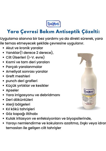 ® 1 LT Antiseptik & Dezenfektan | HOCl Bazlı (Hipokloröz Asit) | El, Cilt ve YaraBakımı