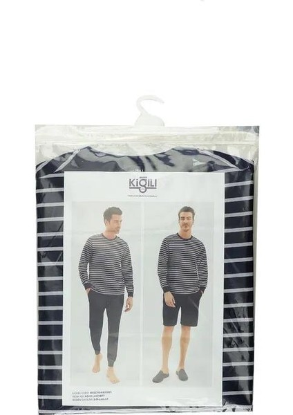 33003 3'lü Çizgili Pijama Set modelleri
