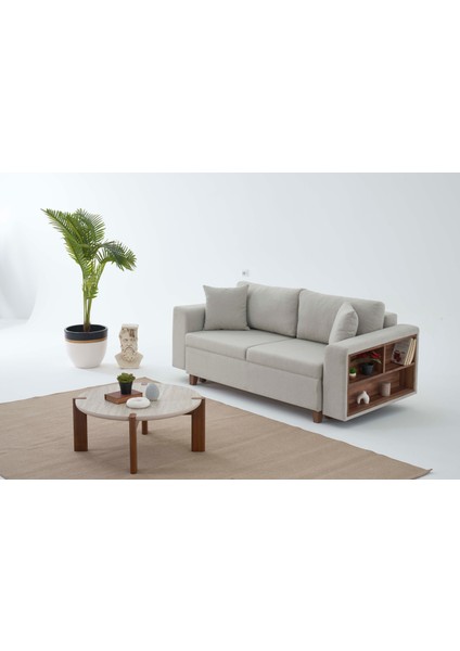 Rengar Köşe Takımı & Yataklı Bazalı Keten Kumaş Köşe Koltuk Takımı - Gri modelleri