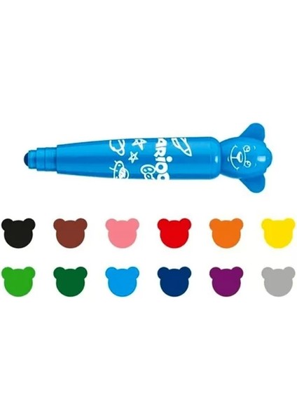 42816 Teddy Keçeli Kalem Süper Yıkanabilir 12 Renk fırsatları