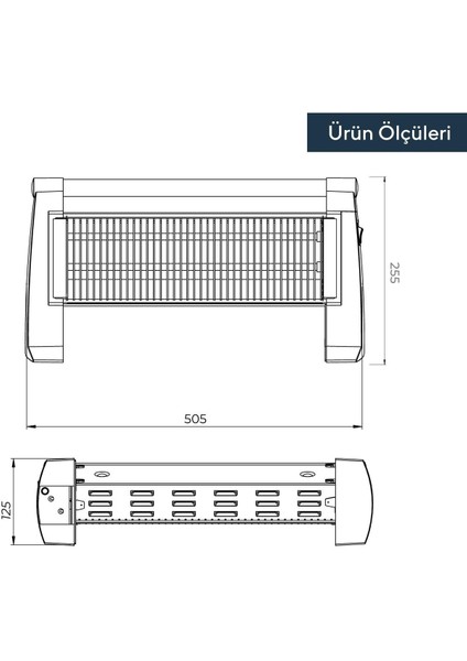 Bordo Quartz Isıtıcı 1200 Watt LX-2819