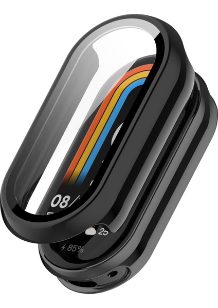 Xiaomi Mi Band 9/9 Nfc Parlak Pc Kapak Izle Çerçeve Kılıfı Temperli Cam Ekran Filmi (Yurt Dışından)