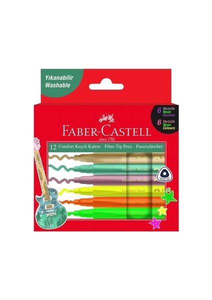 Comfort Keçeli Kalem Metalik+ Neon 12 Renk (155132)