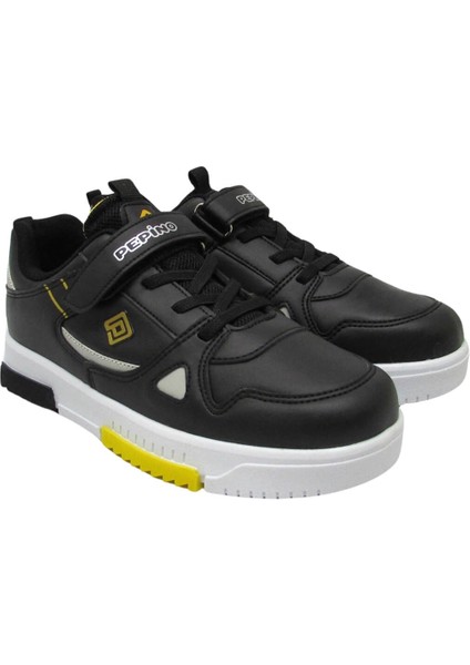 P-1564 Siyah / Sarı Unısex Çocuk Cırt Bağlı Spor Ayakkabı fiyatları