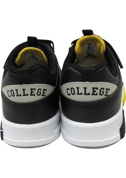 P-1564 Siyah / Sarı Unısex Çocuk Cırt Bağlı Spor Ayakkabı modelleri