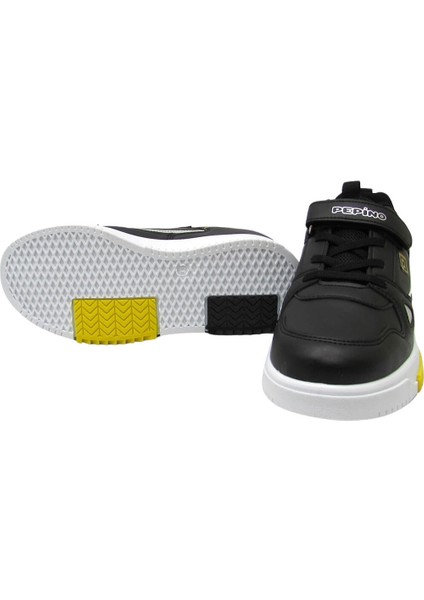 P-1564 Siyah / Sarı Unısex Çocuk Cırt Bağlı Spor Ayakkabı fırsatları