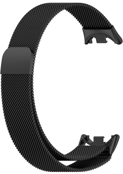 Xiaomi Smart Band 8 Uyumlu Mıknatıslı Hasır Metal Örgü Kordon Özel Pim Tasarımı Milanese Kayış