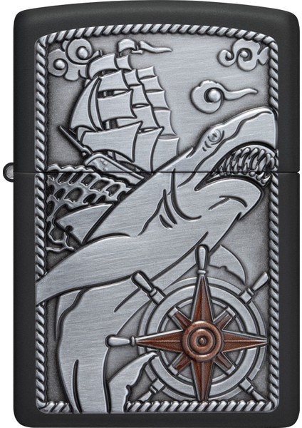 Çakmak Lighter 48120 Ship Shark Emblem Design