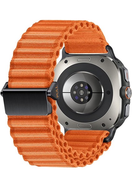 Samsung Galaxy Watch Ultra 47 mm Uyumlu Kumaş Kordon Naylon Hasır Örgü Kayış