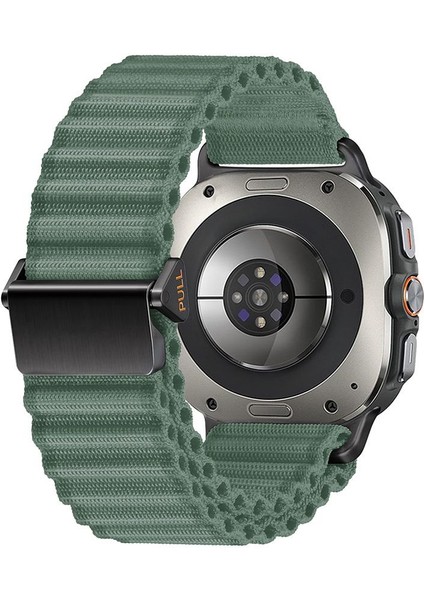 Samsung Galaxy Watch Ultra 47 mm Uyumlu Kumaş Kordon Naylon Hasır Örgü Kayış