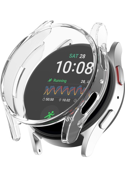 Samsung Galaxy Watch7 40MM Şeffaf Yarım Sarma Tpu Saat Kapak Koruyucu (Temperli Cam Ekran Filmi Olmadan) (Yurt Dışından)