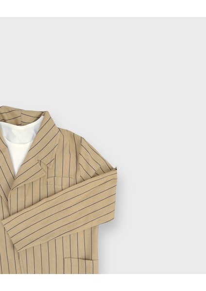 Genç Keten Çizgili Takım Elbise indirimleri