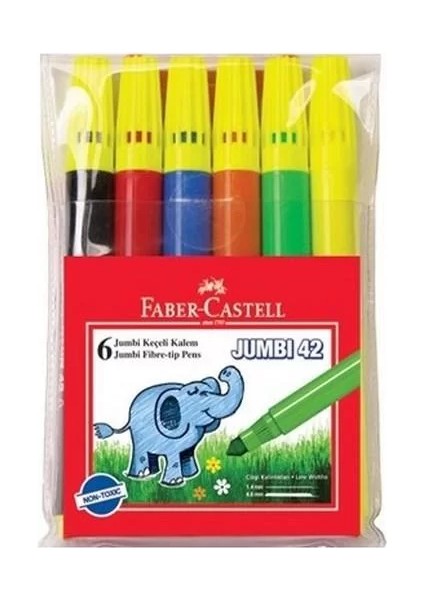 Faber (6 Renk) Jumbı 42 Keçeli Kalem