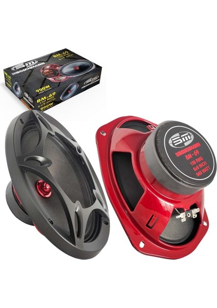 Boschmann Bm-69 Oto Midrange Oval 6X9 Inç 900 Watt Kapaklı 2 Adet