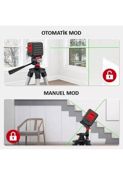 KBL90G 30 Metre Profesyonel Yatay ve Dikey Otomatik Hizalamalı Yeşil Çapraz Çizgi Lazer Distomat