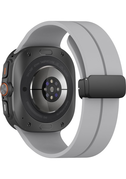 Samsung Galaxy Watch Ultra 47MM Silikon Saat Kayışı Manyetik Katlanır Toka Bilek Kayışı (Yurt Dışından)