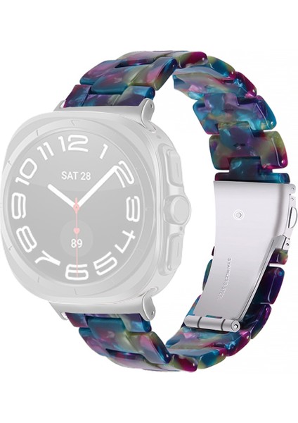 Samsung Galaxy Watch Ultra 47MM Su Geçirmez Reçine Akrilik Saat Kayışı (Yurt Dışından)