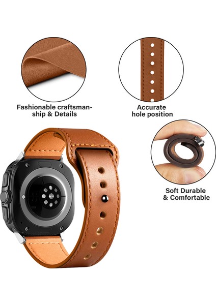 Samsung Galaxy Watch Ultra 47MM Hakiki Inek Deri Saat Kayışı (Yurt Dışından) fiyatları