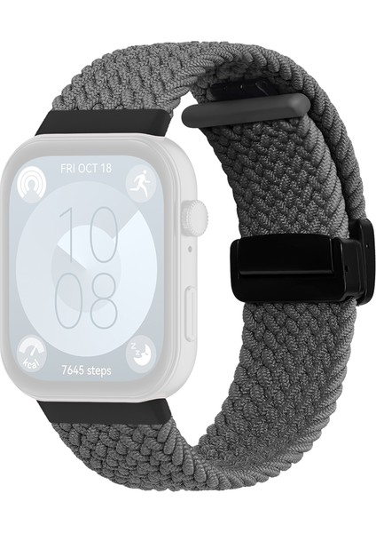 Huawei Watch Fit 3 Yedek Örgülü Bant Manyetik Toka Saat Kayışı (Yurt Dışından)