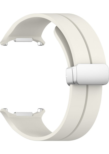 Samsung Galaxy Watch Ultra Gümüş Manyetik Katlanır Tokalı 47MM Silikon Saat Bandı (Yurt Dışından) indirimleri