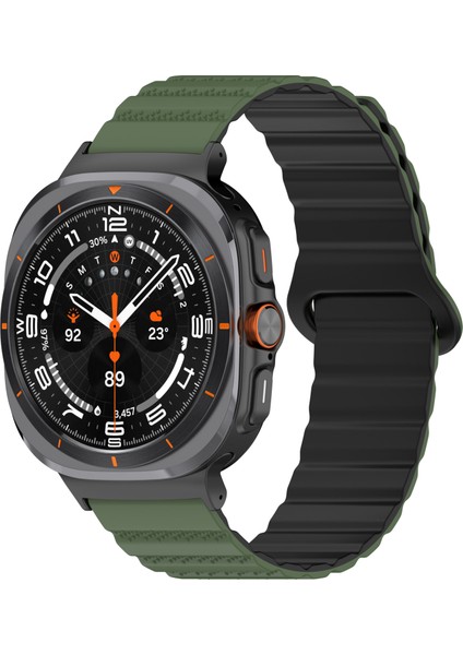 Samsung Galaxy Watch Ultra 47MM Manyetik Silikon Saat Kayışı Yedek Kayış (Yurt Dışından)
