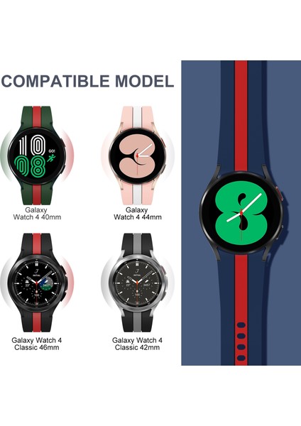 Samsung Galaxy Watch Fe 40MM / Watch6 / Watch6 Classic / Watch 5 / Watch 5 Pro Silikon Bant (Yurt Dışından) modelleri