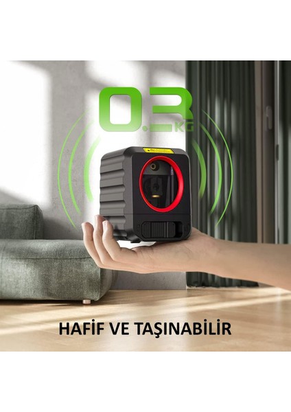 Kobb KBL90GTP 30 Metre Profesyonel Yatay ve Dikey Otomatik Hizalamalı Yeşil Çapraz Çizgi Lazer Distomat + Tripod